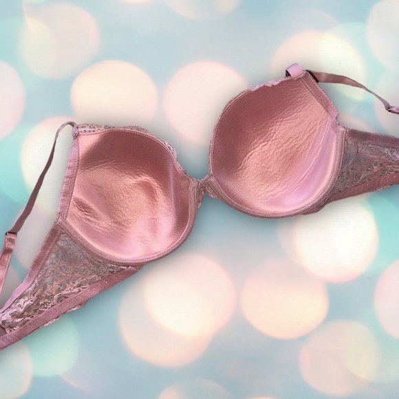 Tahari Women’s Plus Size Pink Sexy Lace Full Coverage Bra Size 40D - Picture 2 of 3